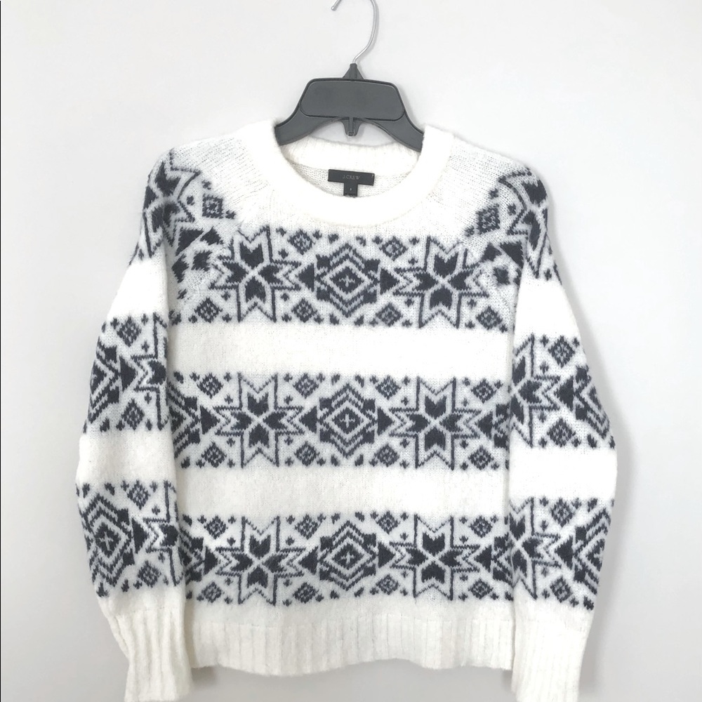 J. Crew Navy Fair Isle Size S Sweater